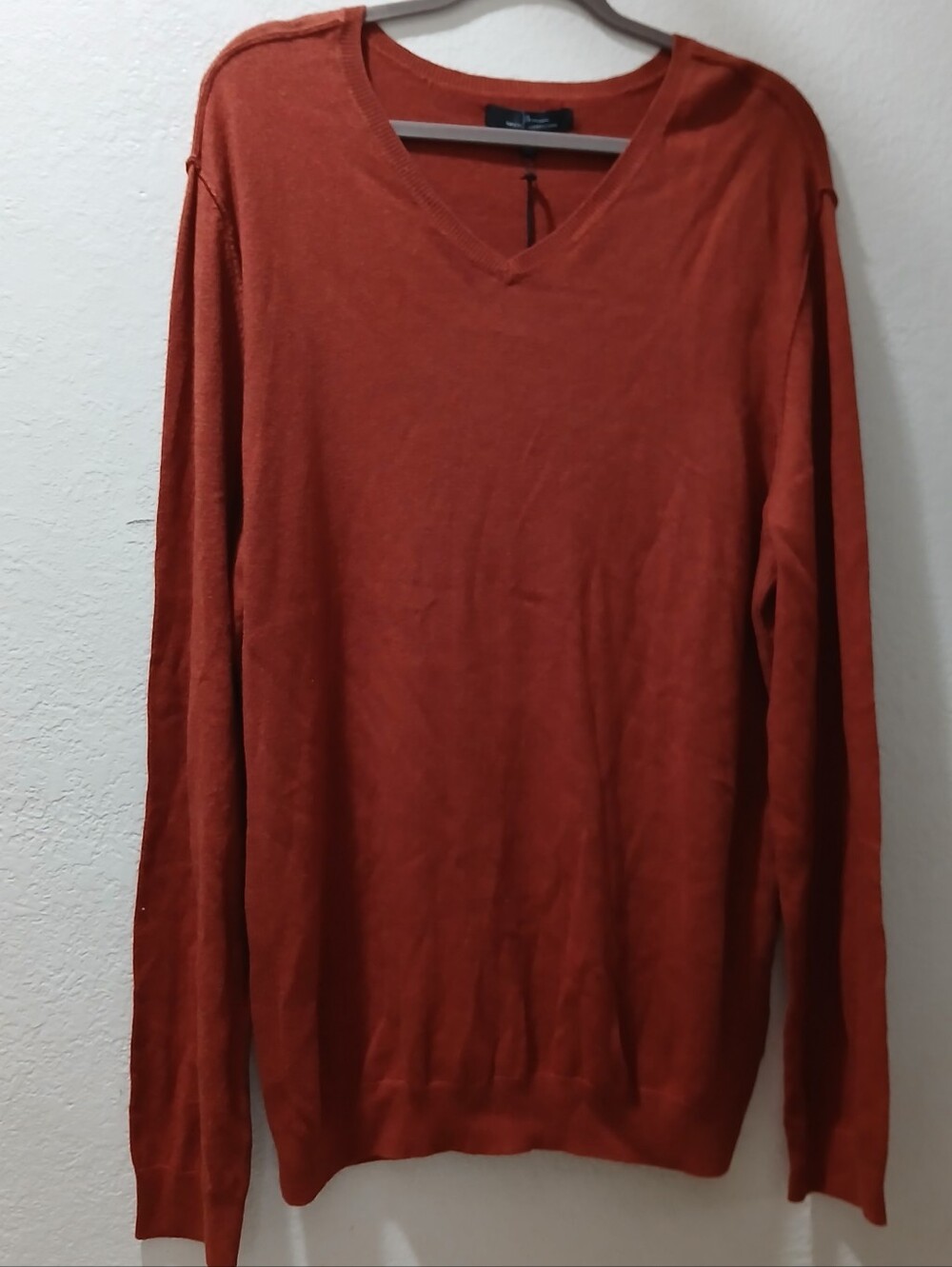Marc Anthony New size Xxl Men's Rust Orange V-Neck Sweater